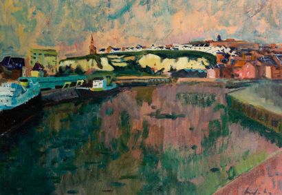 Léopold LÉVY (1882 - 1966) Vue du port de Dieppe

Huile sur carton fort. Signé en...