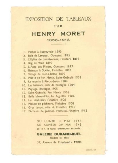 - Henry MORET (1856 - 1913) 
Baie de Lampaul, Ouessant - 1895
Huile sur toile. Signé...