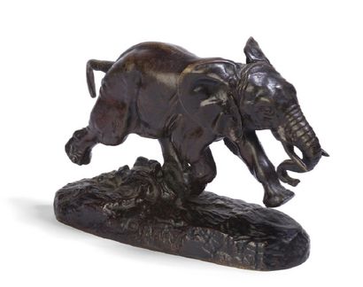 - Antoine Louis BARYE (1796-1875) 
Elephant of Senegal
Sculpture in patinated bronze....