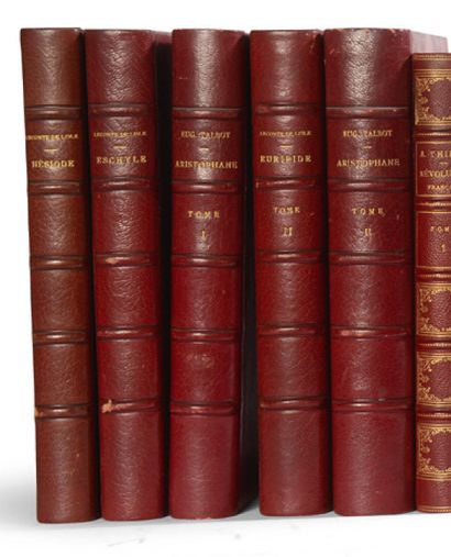 LECONTE DE LISLE. Various translations: Euripides. 3 volumes. -
Aristophanes. 2 volumes....