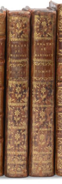 MARIVAUX. Theatre. 1758. 5 volumes. - The Comedies. 1732. 2 volumes.
Together 7 volumes,...