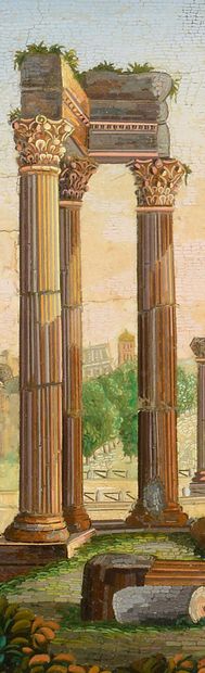 Ecole Italienne. Fin XVIIIème, début du XIXème siècle 
View of the ruins of Rome...