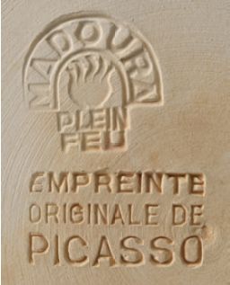 PICASSO (1881-1973 et MADOURA (Vallauris - France) 
Visage de faune Assiette ronde/carré....