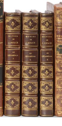BOCCACE. Le Decameron. Lemerre, 1882. 5 volumes, demi-chagrin de l'époque.