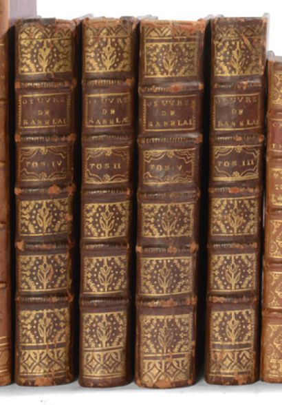 RABELAIS. Works. 1732. 5 volumes in-8, calf of the time.