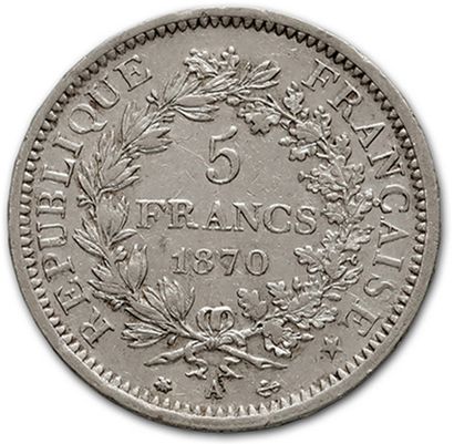 null 5 Francs type Cérès: 3 exemplaires. 1870A (2 ex. avec et sans légende) et 1871k.
5...