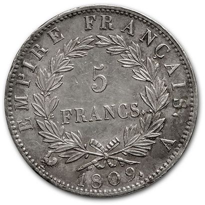 null FIRST EMPIRE (1804-1814) 5 francs. 1809. Paris.
Enclosed half franc 1812 Paris...