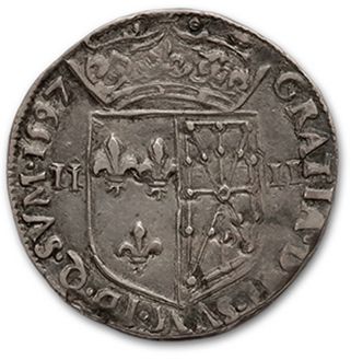 null Half franc: 4 copies. 1596 Rouen, 1600 Saint-Lô, 1602
Limoges and 1606 Limoges.
Quart...