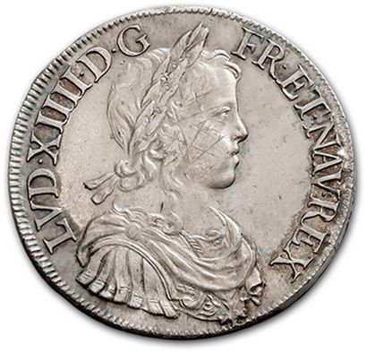 null LOUIS XIV (1643-1715)
Écu à la mèche longue. 1648.
D. 1469. TTB à superbe.