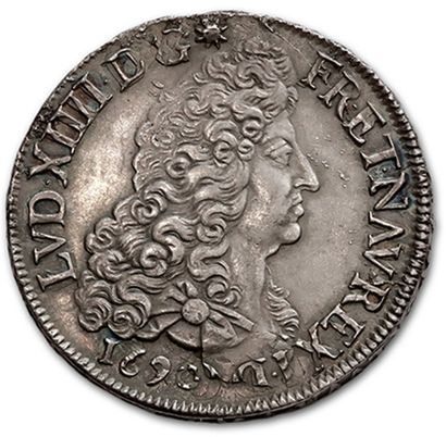 null HENRI IV: Quart d'écu, 2e type. 1606.
LOUIS XIII: Quart d'écu, 1er type. 1643.
LOUIS...