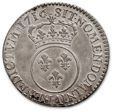 null Half vertugadin shield. 1716. Paris. Ref.
D. 1652A. TTB to superb.