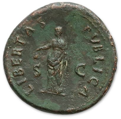 null GALBA (68-69)
Sesterce (68). 
 His laurelled and draped bust on the right.
R/...