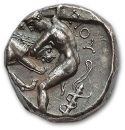 null KINGDOM OF PEONIA: Lycceios (359-335 BC)
Tetradrachma. 12,84 g. 
 Bearded head...