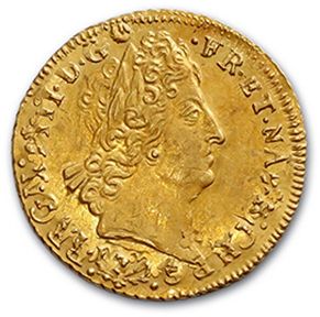 null Louis d'or aux insignes. 1704. Réf.
D. 1446A. TTB à superbe.