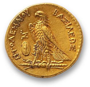 null KINGDOM OF EGYPT: PTolemy II Philadelphus (283-246 B.C.) Gold pentadrachm. 17.91...