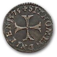 null HENRI III (1574-1589)
Denier tournois: essai en argent au nom de Charles IX....