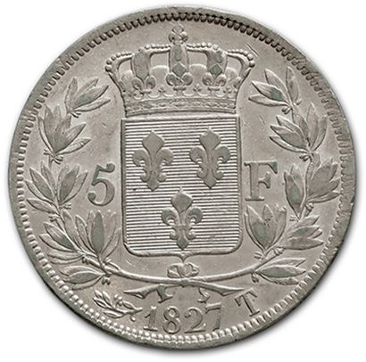 null CHARLES X (1824-1830) 5 francs: 5 copies. 1827T, 1829A, 1829D, 1829H and 1829MA.
G....