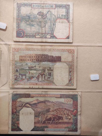 null Ensemble de 33 billets, dont 500 F Tunisie du 2.01.1952 (P. 28), TB TB et T...