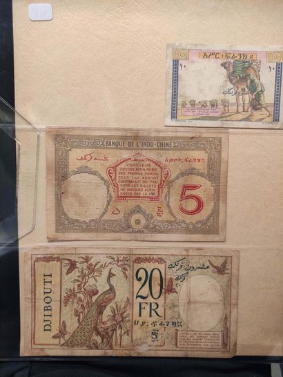 null Set of 6 banknotes, including 500 and 1.000 F for the Territory F.
Afars and...