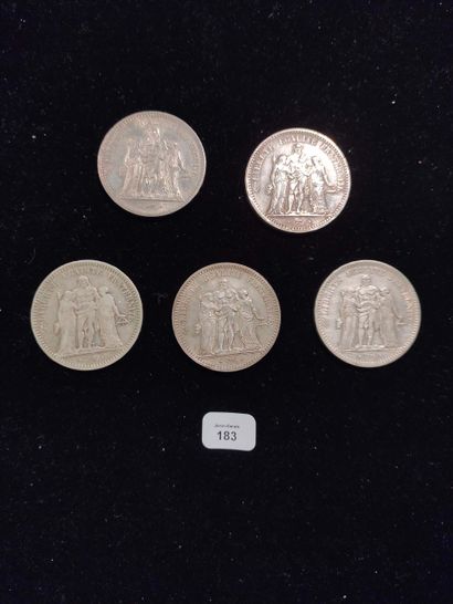 null DEUXIÈME RÉPUBLIQUE (1848-1852) 5 francs type Hercule: 5 exemplaires. 1848A...
