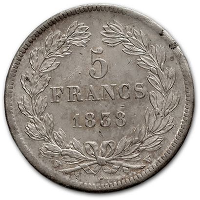 null LOUIS PHILIPPE (1830-1848) 5 francs tête laurée: 6 exemplaires. 1832I, 1833B,...