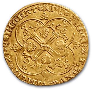 null CHARLES V (1364-1380)
Franc à cheval du Dauphiné. 3,73 g.
D. 359. TTB.
