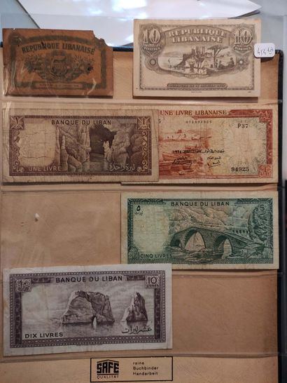 null LEBANON/MADAGASCAR/MALI/SYRIA Set of 24 banknotes including 2 banknotes of 50...