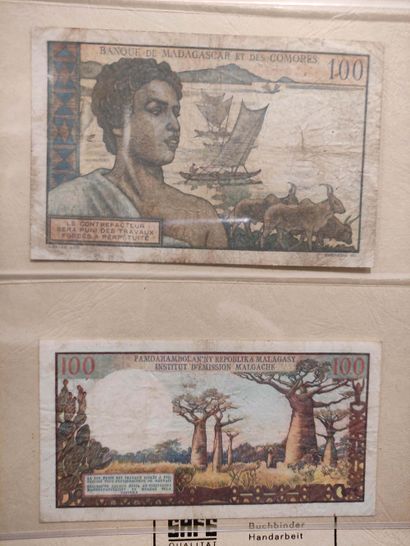 null LIBAN/MADAGASCAR/MALI/SYRIE Ensemble de 24 billets dont 2 billets de 50 F Madagascar...