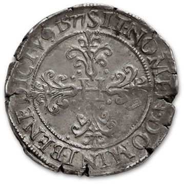 null Franc with flat collar. 1577. Rouen.
D. 1130. TTB.