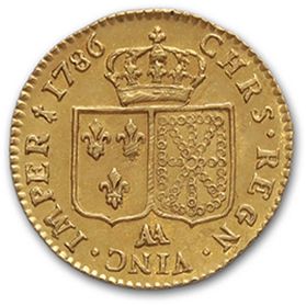 null Louis d'or au buste nu. 1786. Metz.
D. 1707. Presque superbe