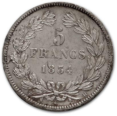 null 5 Francs. 1834. La Rochelle.
5 francs. 1839. Lyon (var. arche de Noé).
G. 678....