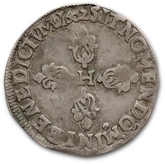 null Half franc. 1602. Rennes.
D. 1212A. Rare workshop. Very good to very good.