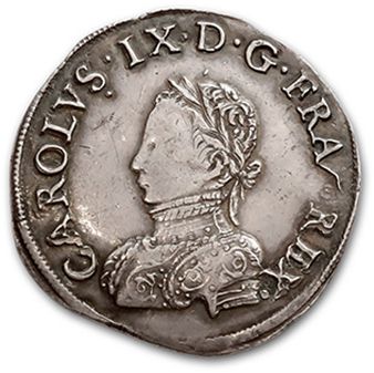 null CHARLES IX (1560-1574) Teston. 1563.
D. 1063. A very fine copy.