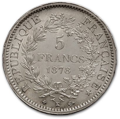 null THIRD REPUBLIC (1871-1940) 5 francs. 1878k.
G. 745a. Splendid.