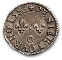 null Denier tournois. 1596. Essai en argent.
Laf. 993d. Rare. TTB à superbe.