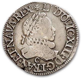 null LOUIS XIII (1610-1643) Half franc, 4th type. 1615. Saint-Lô.
D. 1312. Almost...