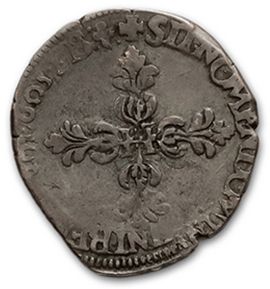 null Demi franc: 3 exemplaires. 1594 Rouen, 1600 Angers et 1605
Toulouse.
Quart de...