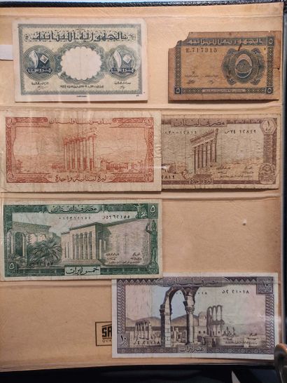 null LEBANON/MADAGASCAR/MALI/SYRIA Set of 24 banknotes including 2 banknotes of 50...