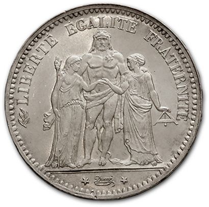 null THIRD REPUBLIC (1871-1940) 5 francs. 1878k.
G. 745a. Splendid.