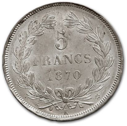 null NATIONAL DEFENCE GOVERNMENT (1870-1871) 5 francs type Cérès without legend....