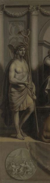 Attribué à Gérard De LAIRESSE (1640 - 177) 
Mercure et Mars
Paire de grisailles dans...
