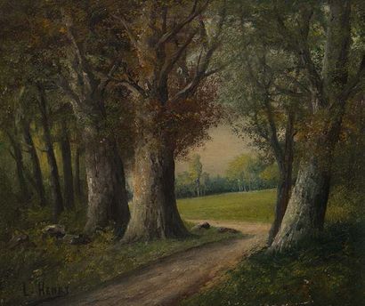 L. HENRY (XIXème - XXème siècle) 
Paysages
Paire d'huiles sur toile. Signés en bas...
