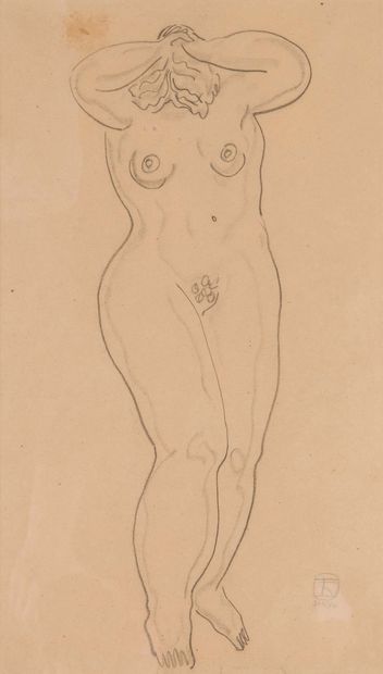 SANYU (1901-1966) 
Sans titre
Crayon sur papier. Signé en bas à droite (49.5 x 29.5...