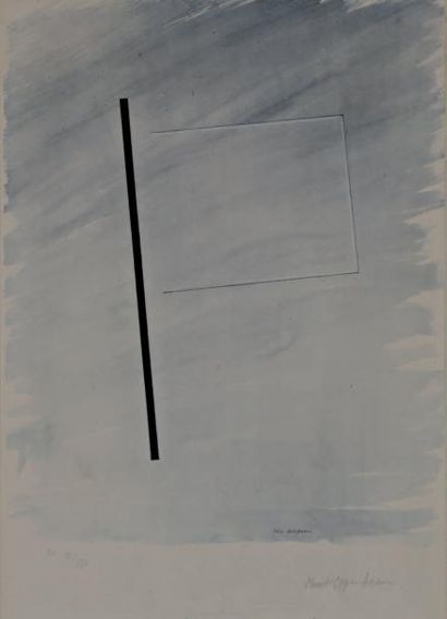 MERET OPPENHEIM (1913-1985) Mon drapeau, 1974 Lithographie en couleurs, signée en...