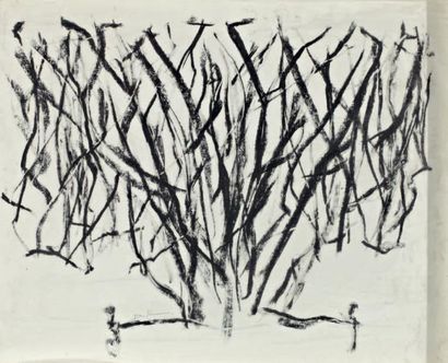 KOKI DOKTORI (XX-XXIÈME SIÈCLE) Composition abstraite Pastel gras sur papier, signé...