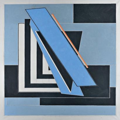 ALAIN LE YAOUANC (NÉ EN 1940) Composition abstraite Huile sur toile. 179 x 179 cm...