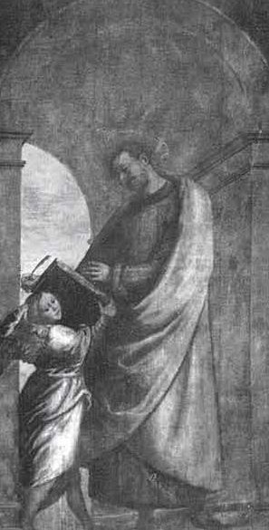 Gaudenzio FERRARI (Valdugia 1475 - Milan 1546) Saint Matthieu et l'ange
Pierre noire,...
