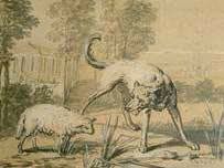 Jean Baptiste OUDRY (Paris 1686 - Beauvais 1755) Le loup et l'agneau Toile Signé...