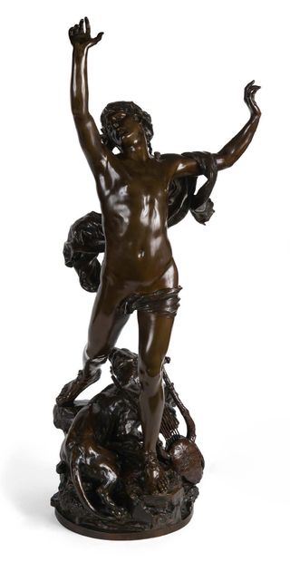 Raoul VERLET (Angoulême 1857-Cannes 1923) La douleur d'Orphée
Statue en bronze à...