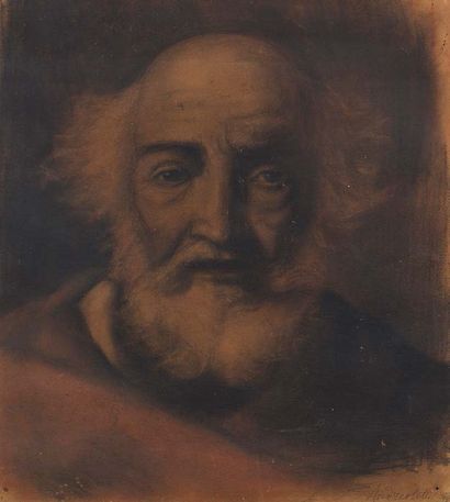 Andreo LETTI (XXème siècle) Portrait of a man
Charcoal and red chalk on paper. Signed...